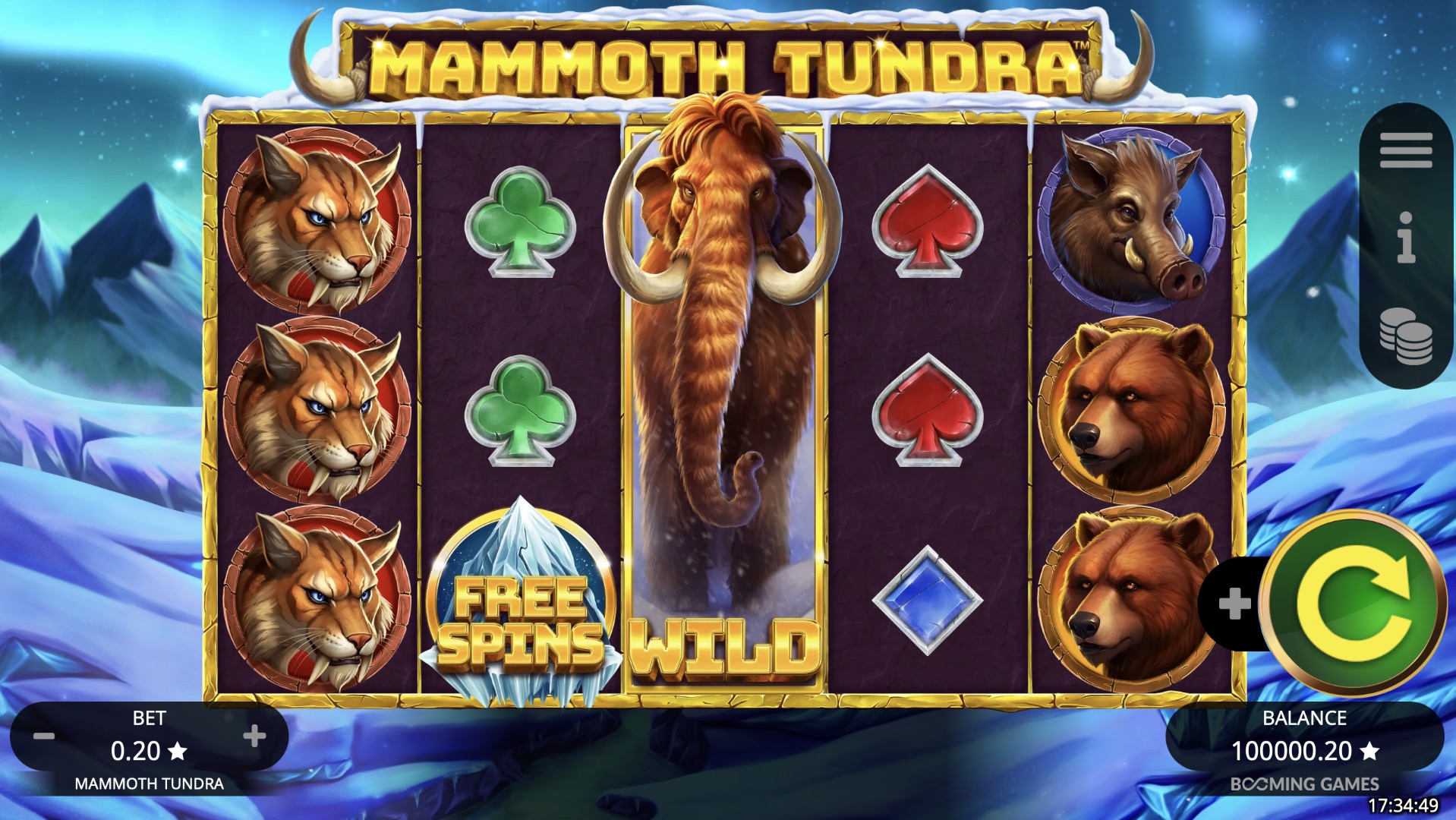 «Mammoth Tundra» — Автоматы Вулкан 777 казино от студии Booming Games